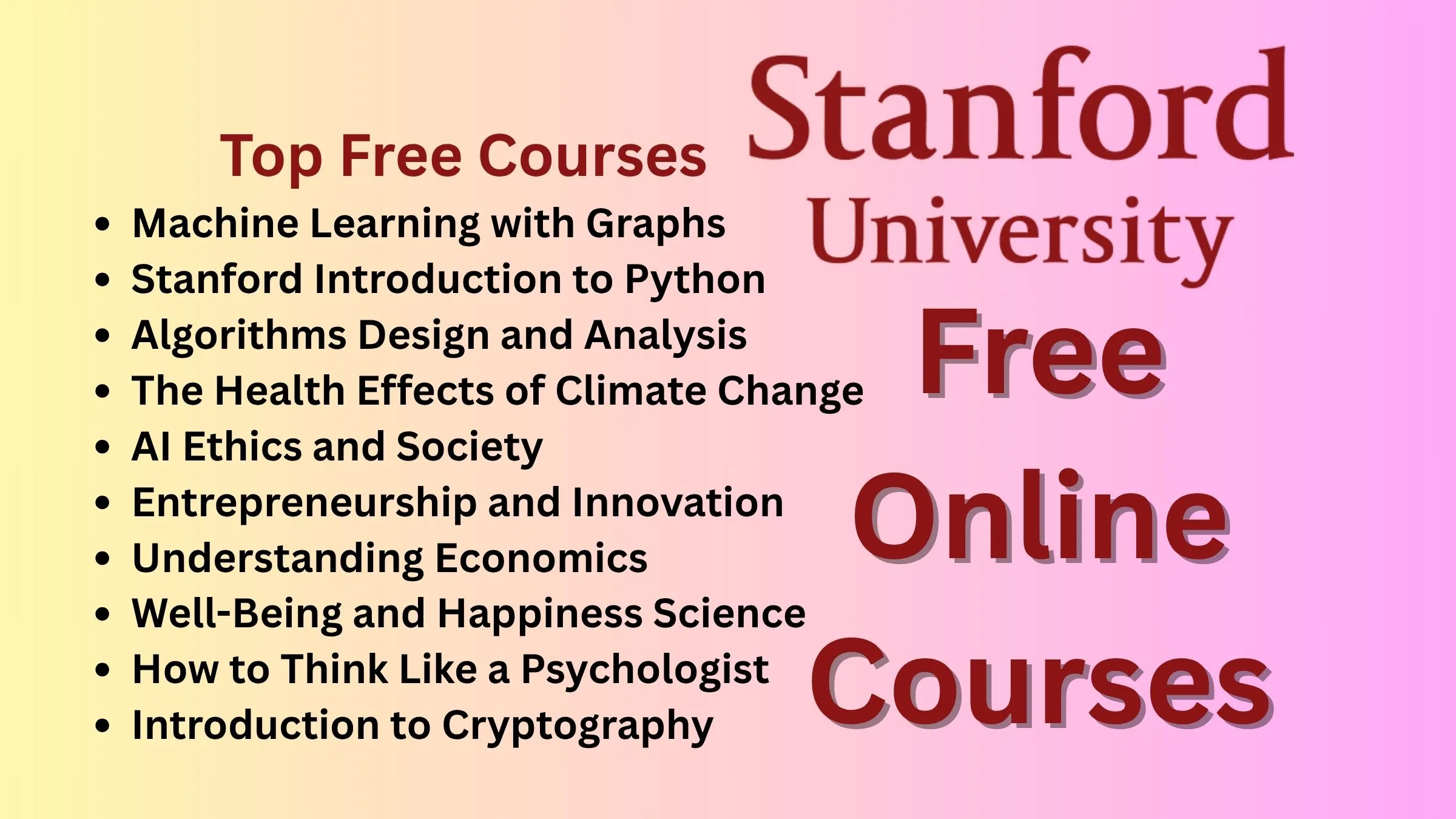 Stanford Free Online Courses