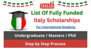 List Of Fully Funded Italy Scholarships