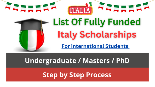 List Of Fully Funded Italy Scholarships